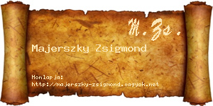 Majerszky Zsigmond névjegykártya